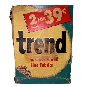 Vintage Trend Detergent Box For Dishes and Fine Fabrics 2 For 39 Cents Purex